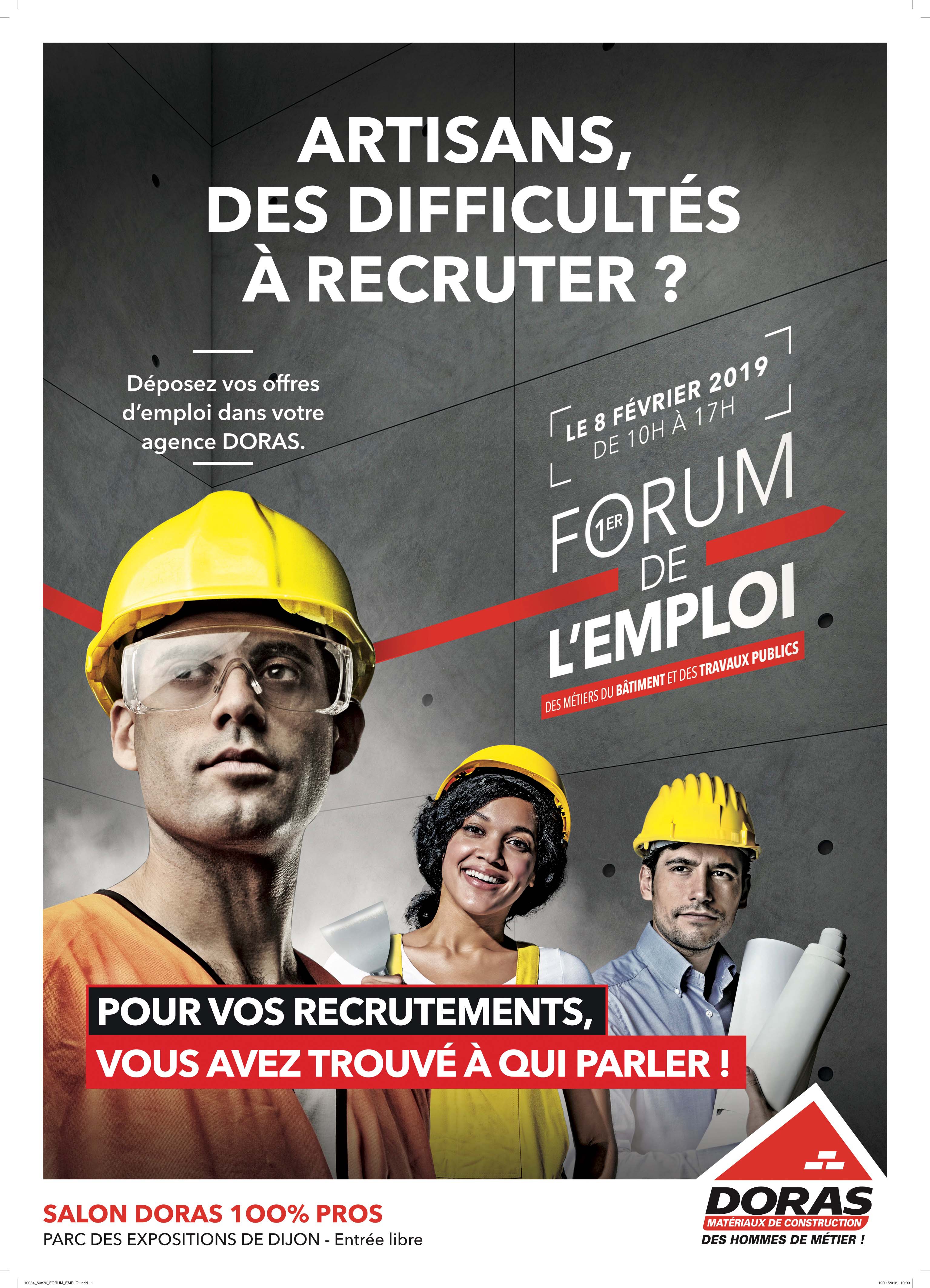 Nouveauté 2019, le forum de l'emploi