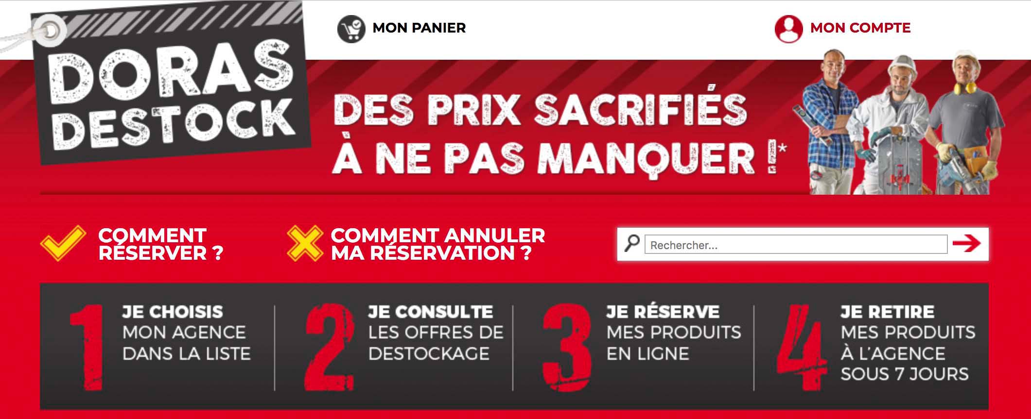 DORAS LANCE SON SITE DE DESTOCKAGE