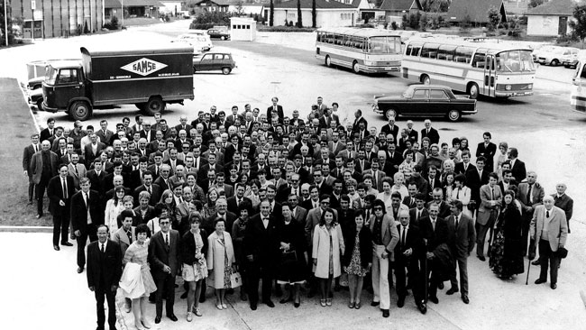 Photo de groupe de l’équipe Samse de 1971