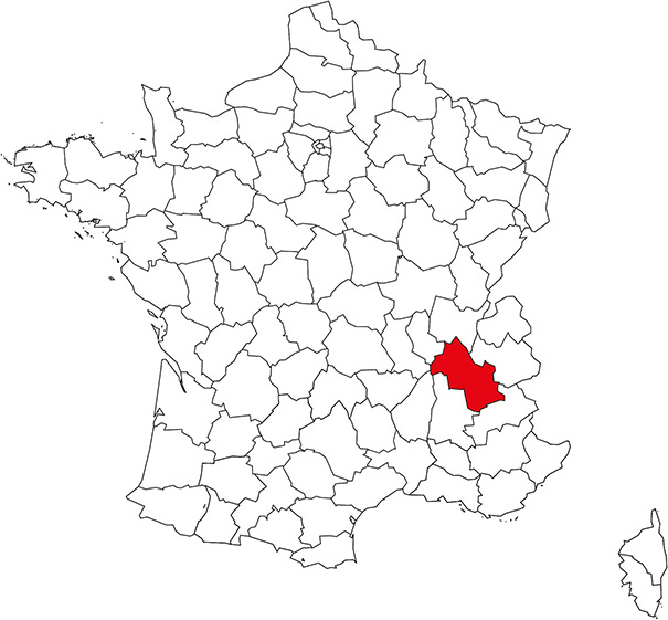 carte des implantations de départements Henry-Timber