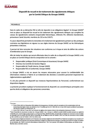 Couverture procedure de traitement