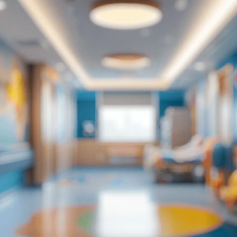 couloir d'hopital décoré